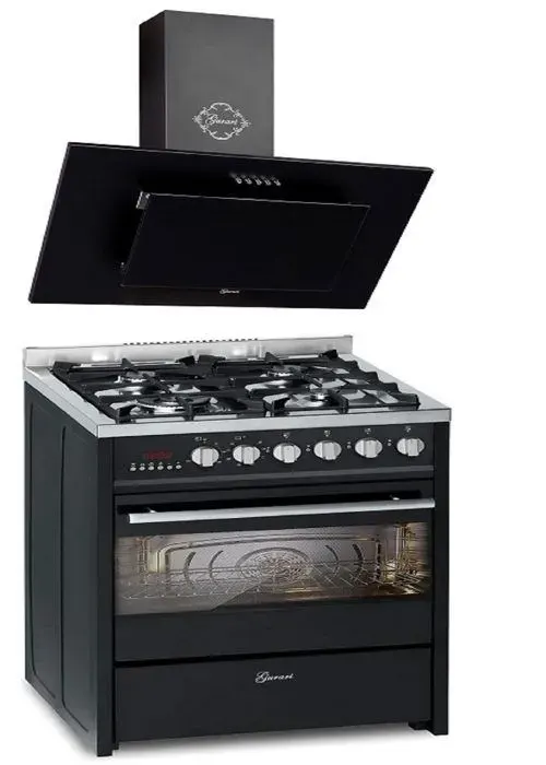 Cuisinière à gaz - GURARI - GCH E 610 BL - Four électrique 60 L - 4 brûleurs - Commande électronique