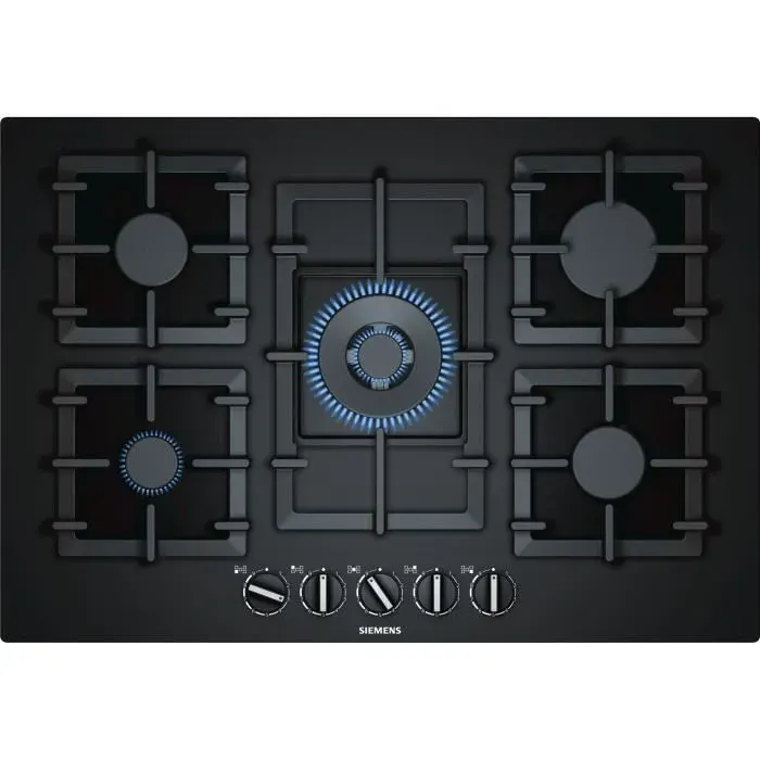 Cuisinière à gaz Siemens EP7A6QB90 - En fonte - Noir - 1000 W - Rectangulaire