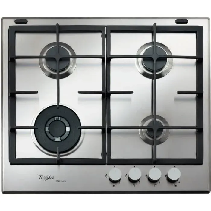 Cuisinière à gaz Whirlpool GMR 6422-IXL - Acier inoxydable - 4 brûleurs - Sécurité gaz