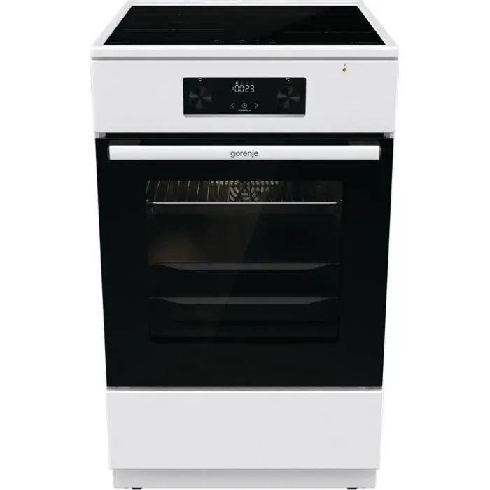 Cuisinière à induction blanche - GORENJE - Four électrique - Gril électrique - 4 zones de cuisson - Zones extensibles