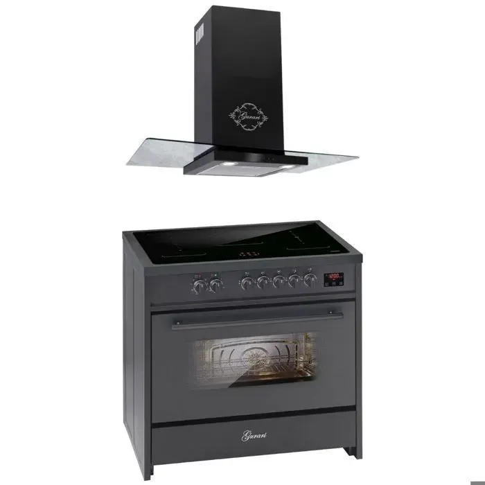 Cuisinière à induction - GURARI - E 913 BL - 90 cm - 121L - 5 zones dinduction avec booster