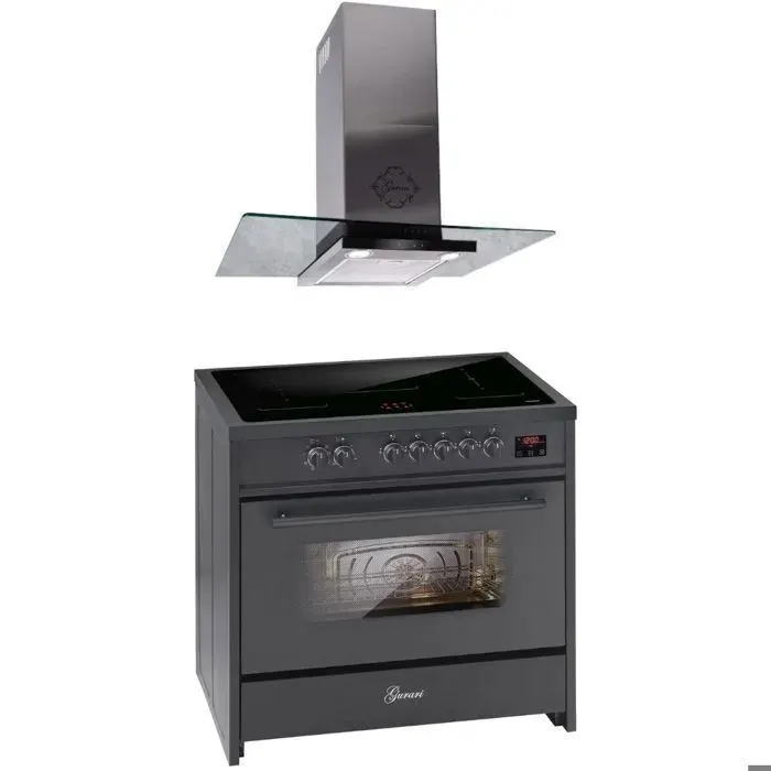 Cuisinière à induction - GURARI - E 913 BL - 90 cm - 121L - Hotte aspirante GCH T 466 IS 90 BL PRIME N