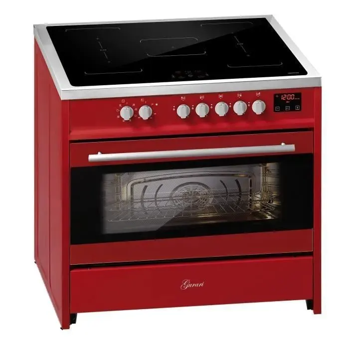 Cuisinière à induction - GURARI - E 913 R - 90 cm - 5 zones dinduction - Four XXL 121 L