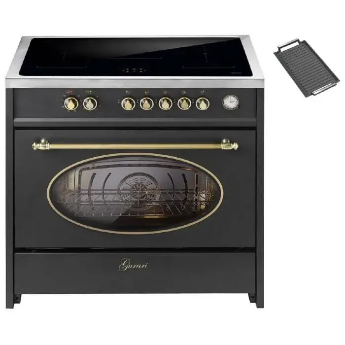 Cuisinière à induction - GURARI - E 913 RU BL - 90 cm - 121L - 5 zones avec booster
