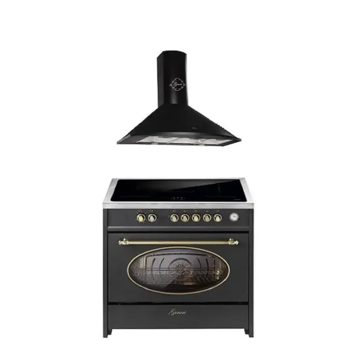 Cuisinière à induction - GURARI - E 913 RU BL - 90 cm - 5 zones à induction - Four XXL 121 L
