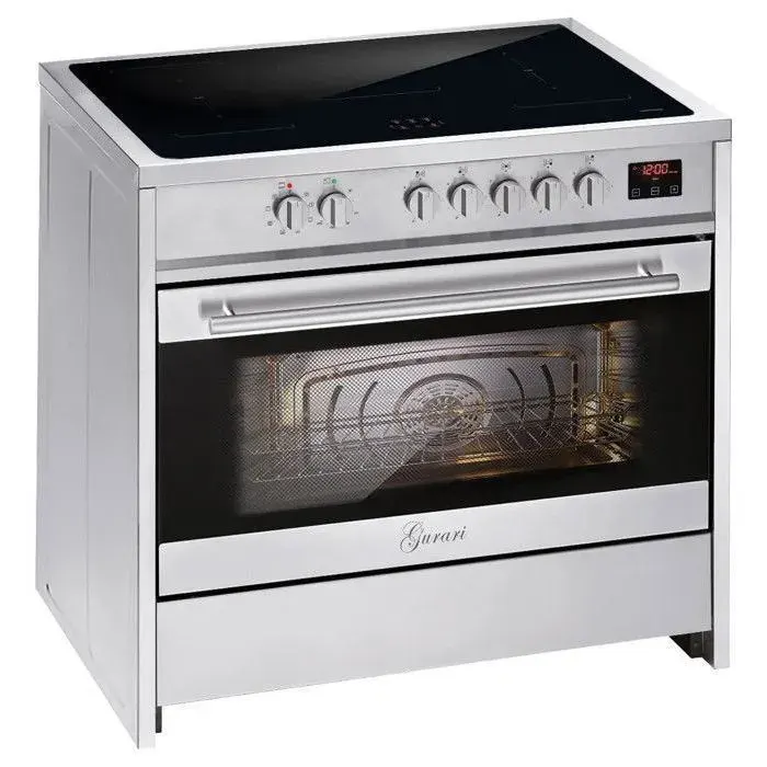 Cuisinière à induction - GURARI - GCH E 913 - 90 cm - 121 L - 5 zones à induction — coloris Inox