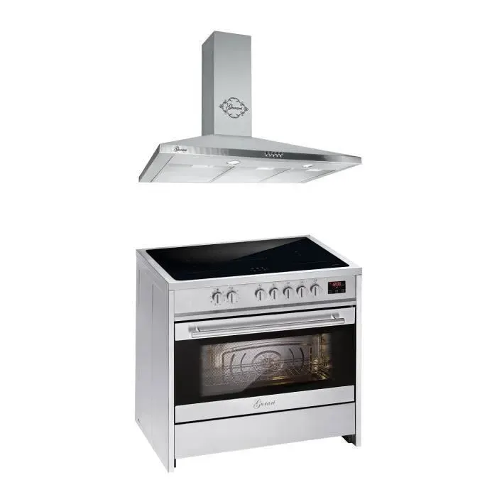 Cuisinière à induction - GURARI - GCH E 913 - 90 cm - 121 L - 5 zones à induction avec booster