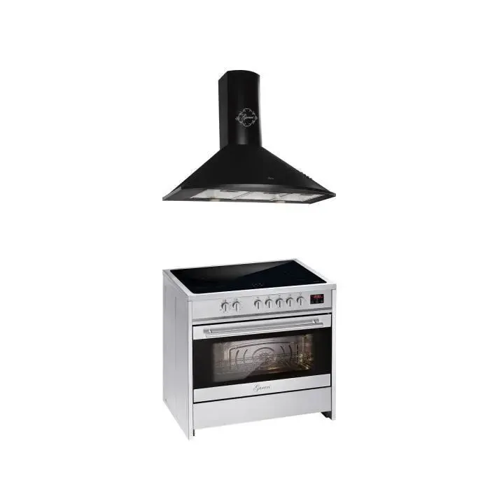 Cuisinière à induction - GURARI - GCH E 913 X - 90 cm - 5 zones à induction - Four XXL 121L