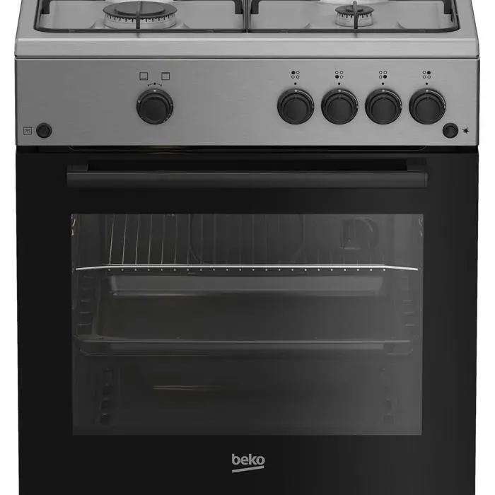 Cuisinière Beko FBG62010DX à gaz avec 4 brûleurs