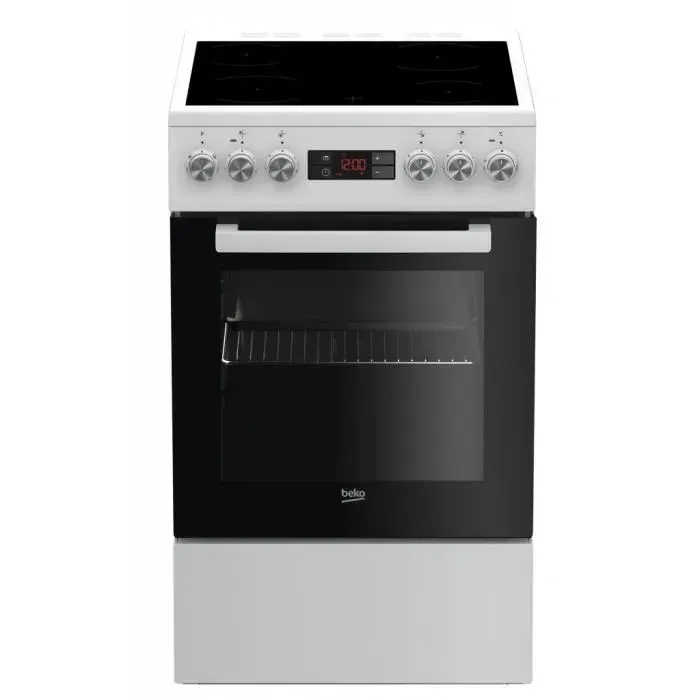 Cuisinière BEKO FSM 57300 GW - Plaque Céramique - Four électrique - Capacité 55L