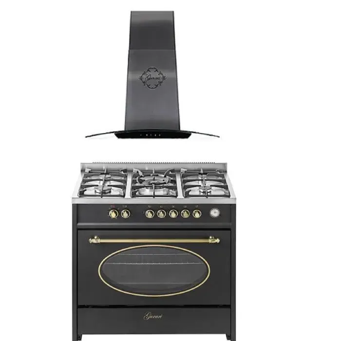Cuisinière électrique à gaz - GURARI - GCH E 914 BL - 90 cm - 121L - 5 brûleurs haute qualité