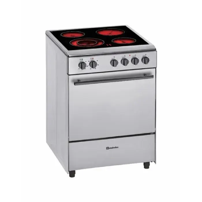 Cuisinière électrique en acier inoxydable Meireles E605X 55L avec 4 zones de cuisson