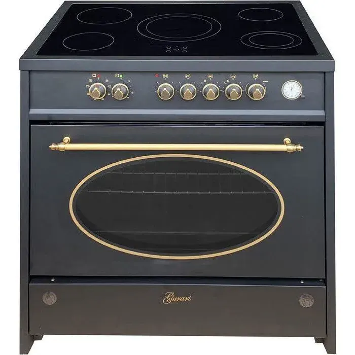 Cuisinière électrique GURARI - 912 Bl r - Rétro - 90 cm - 8 fonctions - Air chaud