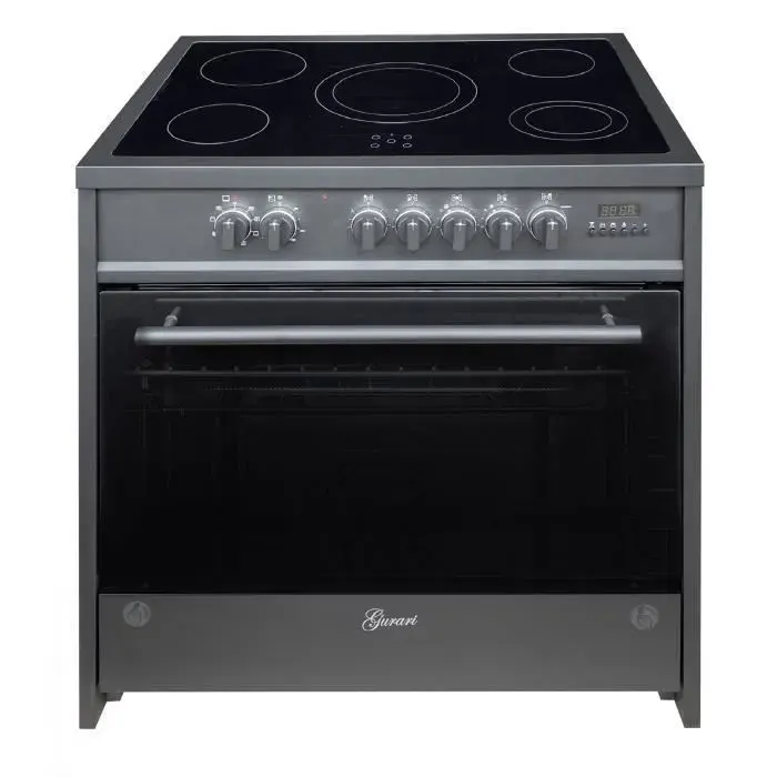Cuisinière électrique - GURARI - GCH E 912 BL - 90 cm - Four XXL 121 L - Vitrocéramique — coloris Inox