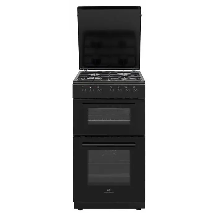 Cuisinière gaz CONTINENTAL EDISON CECDF5060B3 - 4 feux - noir - L50 xP60 x H90 cm