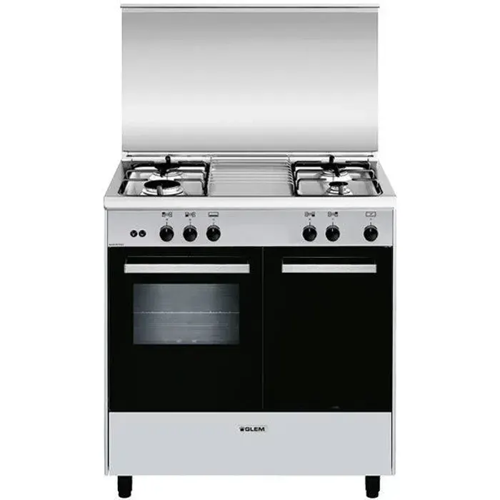 Cuisinière Gaz - GLEM - AR854GI - 4 foyers - 75 kW - Four à gaz avec sécurité