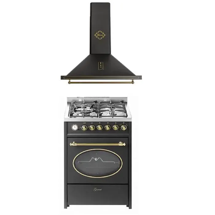 Cuisinière gaz pose libre 60 cm GURARI GCH G 614 BL Multifonctionnel - Sécurité gaz