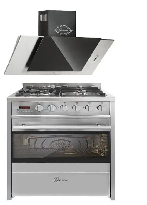 Cuisinière gaz pose libre 90 cm GURARI GCH E 610 X - Four électrique 60 L - Hotte aspirante 60 cm - 1000m³/h