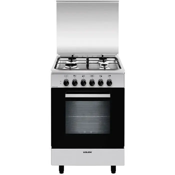 Cuisinière Glem A554MI6 - Acier inoxydable - Gaz - Moyenne