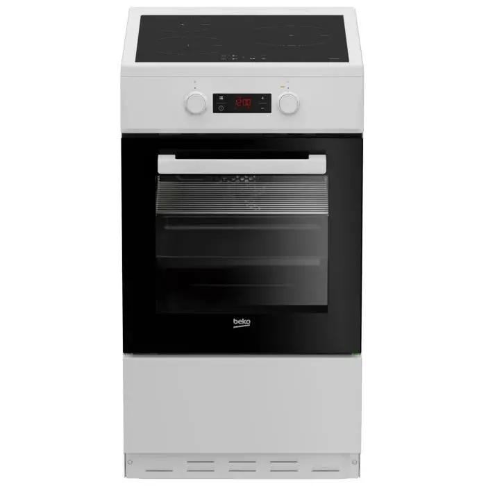 Cuisinière induction - BEKO - FSM58301WC - 3 feux - 092 kwh/cycle - 50cm — coloris Blanc