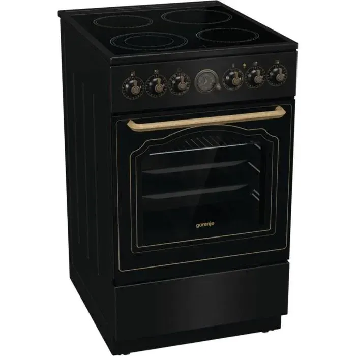 Cuisinière libre Gorenje GECS5B70CLB design rétro 70L
