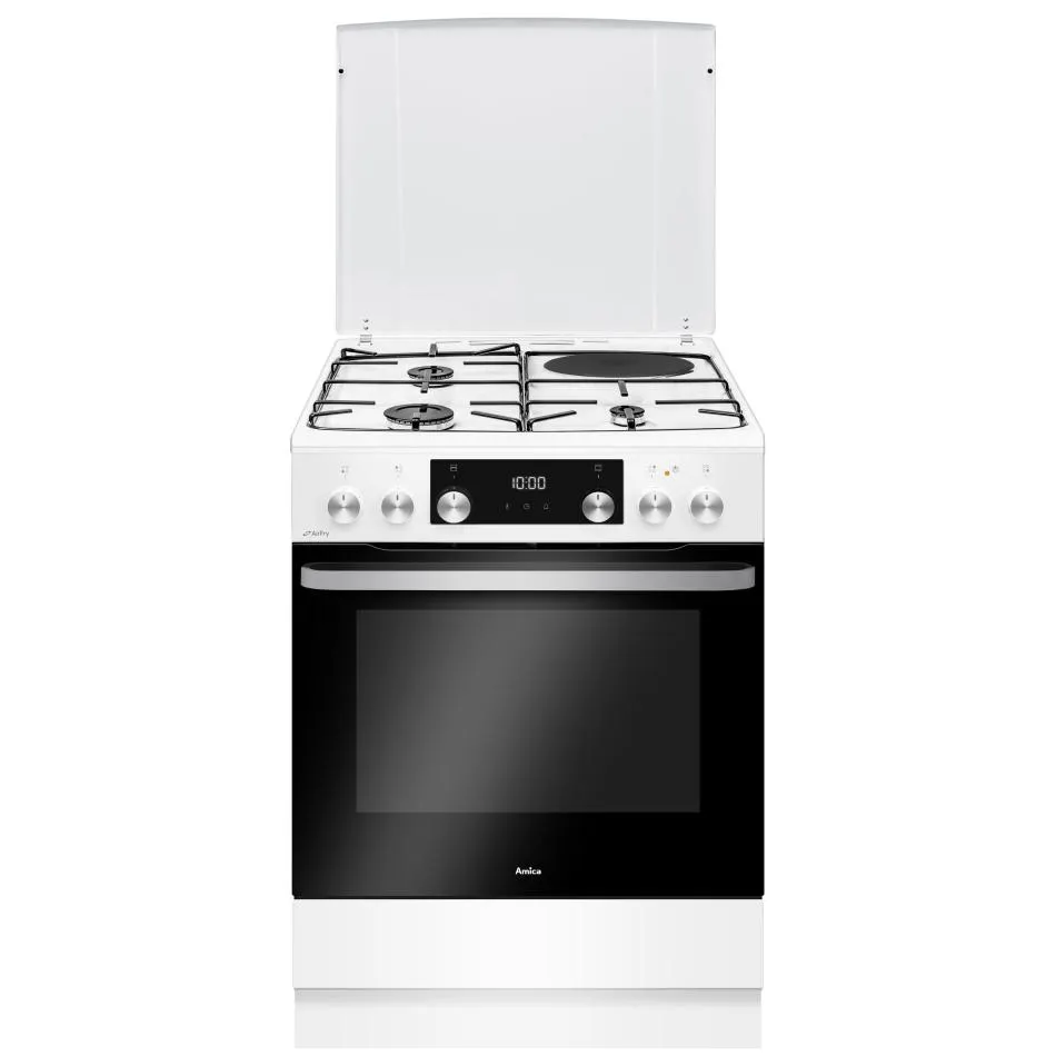 Cuisinière mixte AMICA ACM7037RB — coloris Blanc