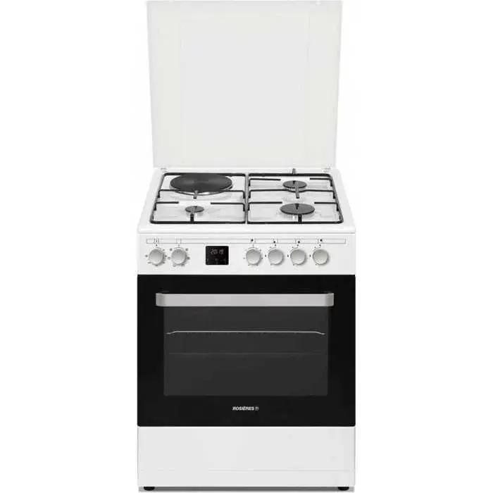 Cuisinière mixte Rosières RGE660CMW/E blanche