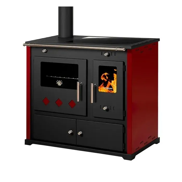 Cuisinière Practik Lux 95 kW Four plaque céramique Bordo gauche