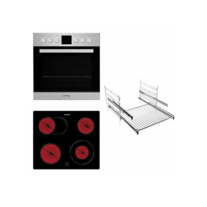 Cuisinière - PRIVILEG - SET IN - Chaleur tournante multifonction (5 fonctions) - Four électrique 65 L - Auto‑nettoyage hydrolyse