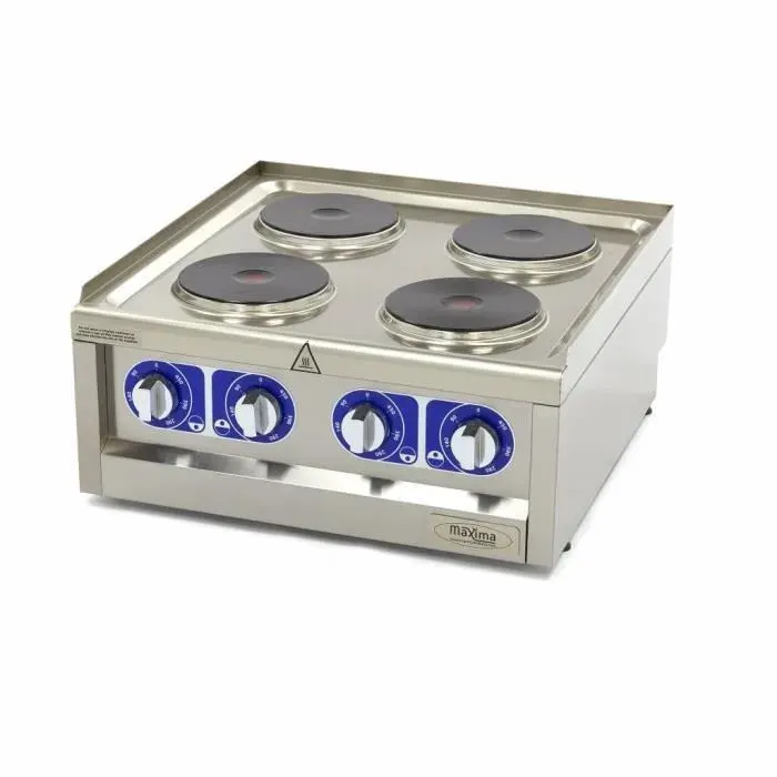 Cuisinière Professionelle 4 Brûleurs Electrique 60 x 60 cm