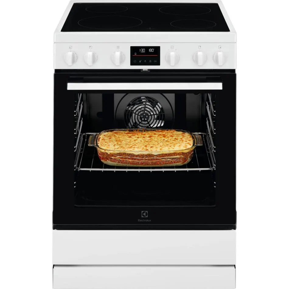 Cuisinière table vitrocéramique ELECTROLUX LKR64890BW — coloris Blanc