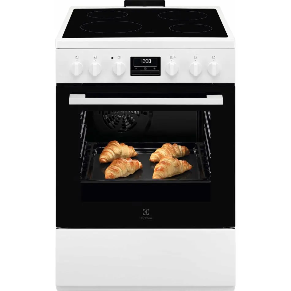 Cuisinière table vitrocéramique ELECTROLUX LKR664177W — coloris Blanc