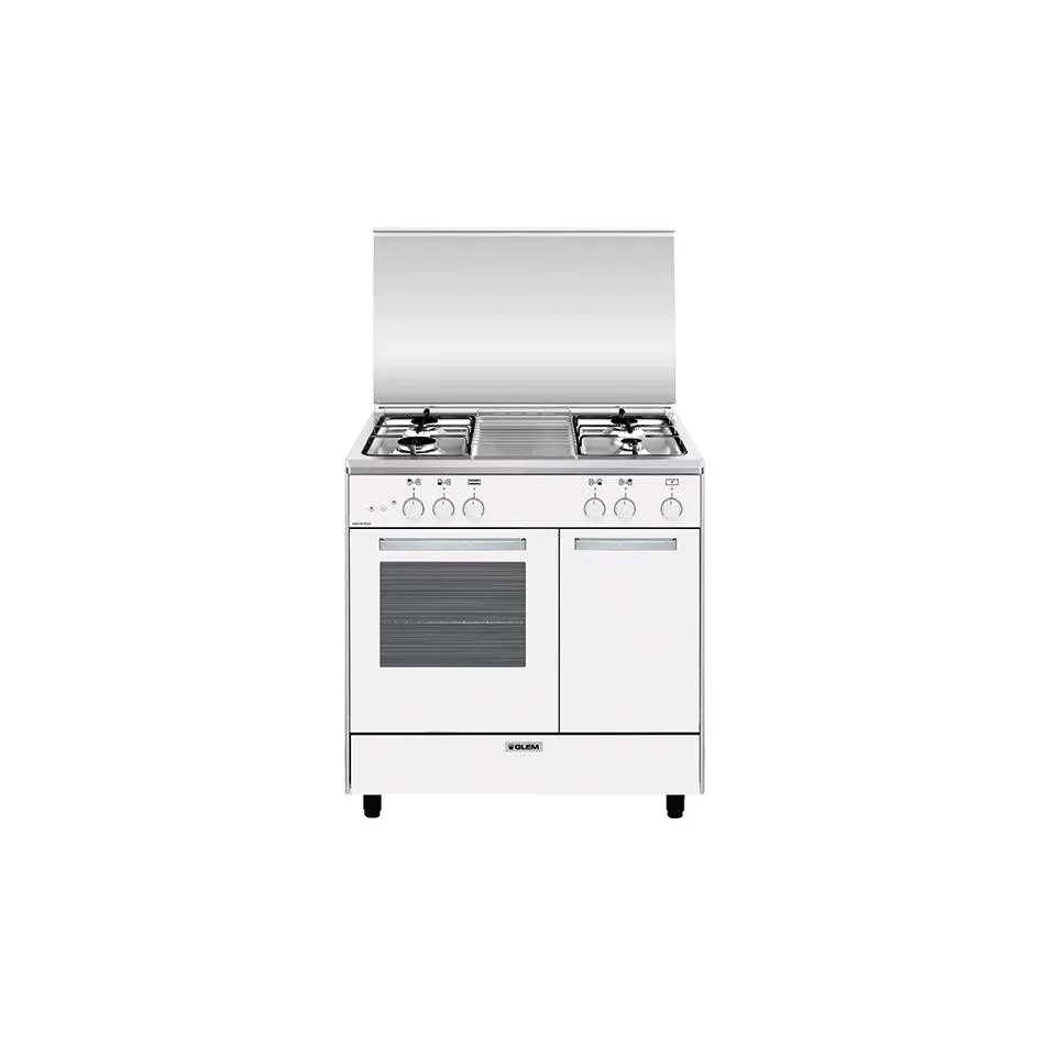 Cuisinière tout gaz GLEM GA85PMWH — coloris Blanc