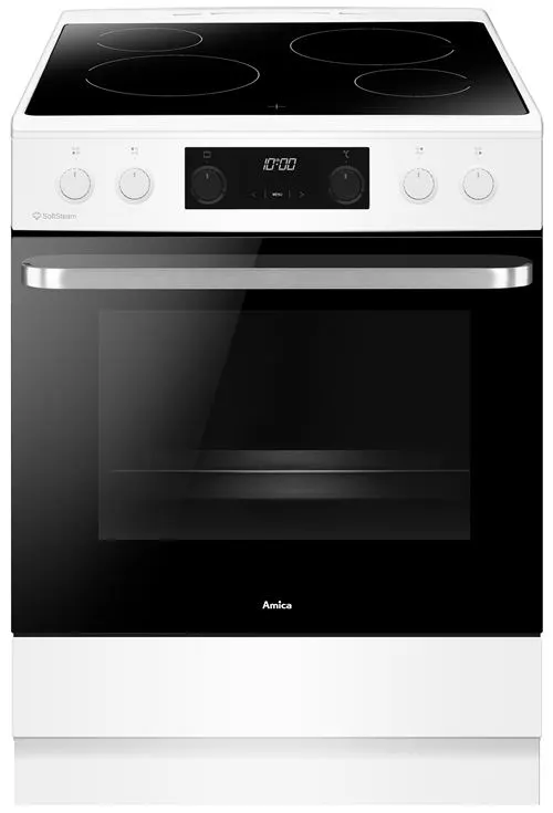 Cuisinière vitrocéramique Amica ACV7005SRW Blanc