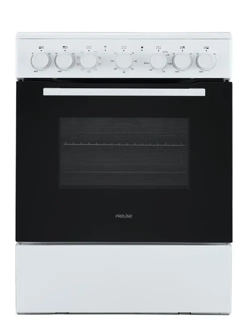 Cuisinière vitrocéramique Proline PCC6060 Blanc