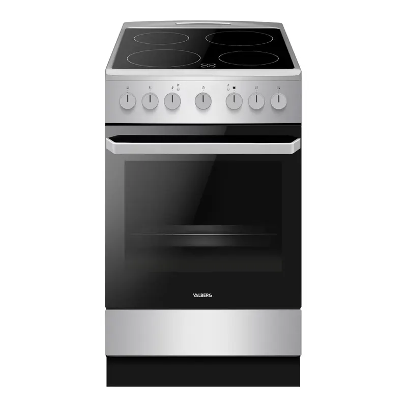 Cuisinière Vitroceramique Valberg Vc 5060 4mc S 373p — coloris Silver