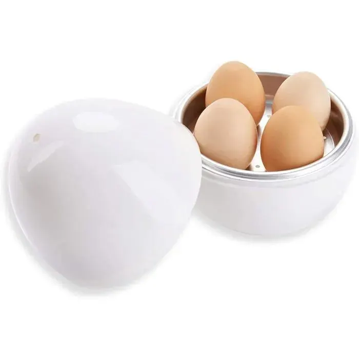 Cuit oeuf Micro Onde Cuiseur à oeufs Egg Boiler Cooker Microwave Rapide Cuit-œuf 4 oeufes pour cuisson au micro-ondes de cuiseur