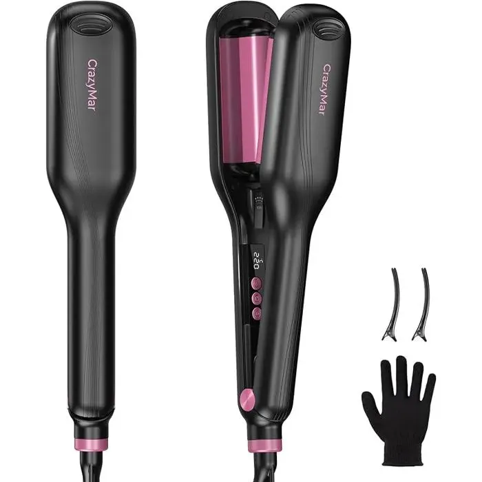 Curling Iron 25 mmCeramic Curling Iron15s Fast HeaterSmart TimerEasy ClipInstant Waves and 24 Hour Curls Bck FER A FRISER