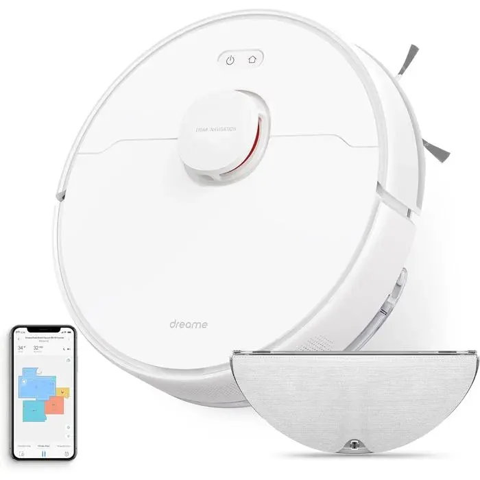 D9 Max Aspirateur Robot Laveur 2 En 1Lds Intelligente Laser 4 000PaCartes Pour Sols MultiplesPour Les SolsTapisPoils DAnimaux
