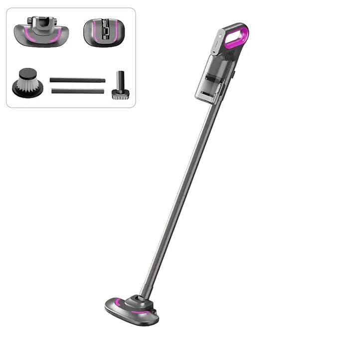 DAM Aspirateur Portable multifonction 3 en 1 avec 3 niveaux daspiration et 85kPa. Inclus 3 têtes. 34x17x125 cm. Couleur : Gris