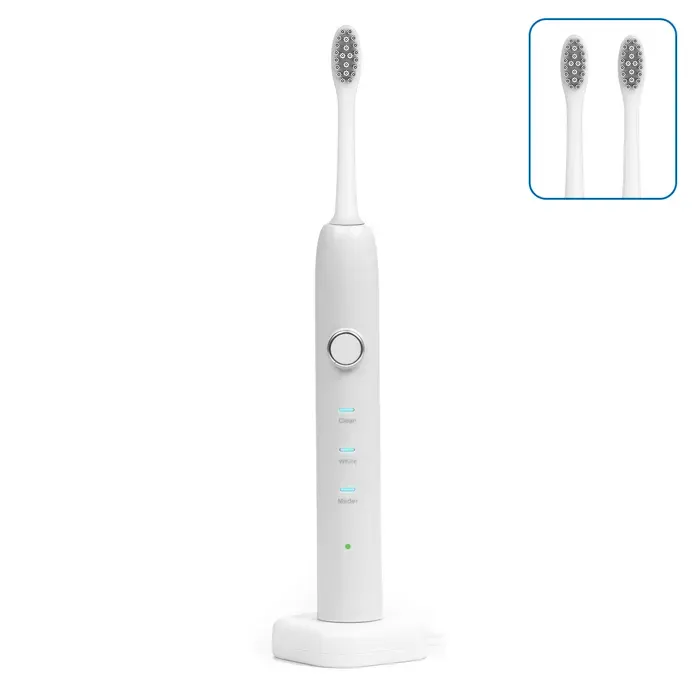 DAM Brosse à dents électrique avec batterie rechargeable et tête. Charge sans fil inductive. 22x3x3 Cm. Couleur: Blanc