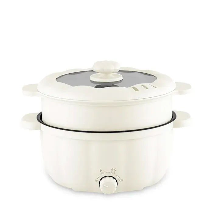 DAM Cuisinier électrique multifonctionnel. Trois températures 25L double niveau. Hot pot sauté... 285x22x23 cm. Blanc