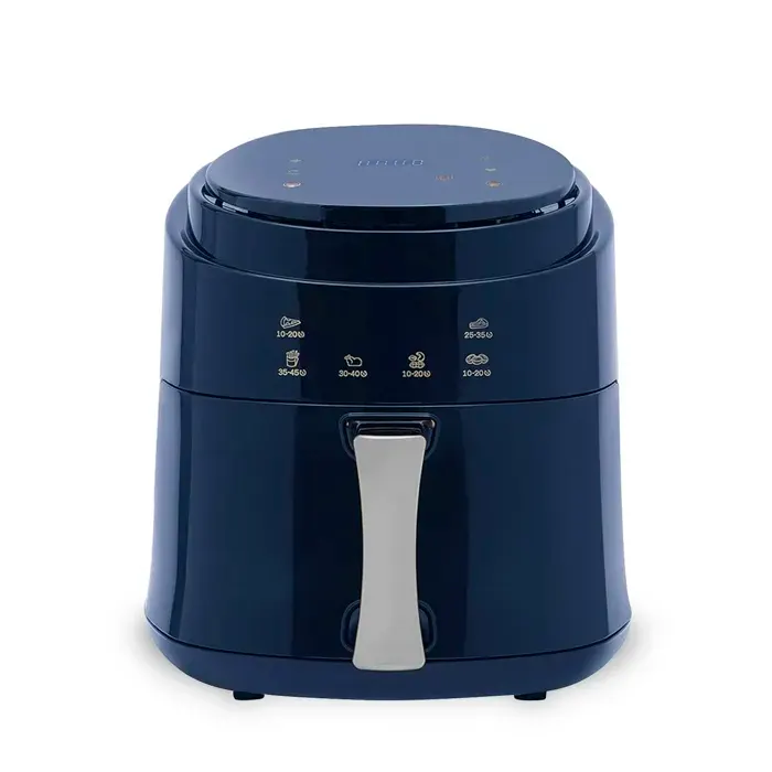 DAM Friteuse à air 8L 1400W. Panneau tactile programmes de cuisson chauffage 3D grille antiadhésive. 26x25x30 Cm. Bleu Foncé