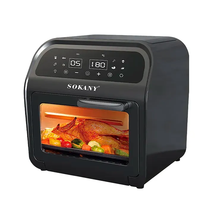 DAM Friteuse à air avec une capacité de 16 L. Panneau tactile numérique 2500W de puissance et fenêtre daffichage. 37x30x38Cm. — coloris Noir