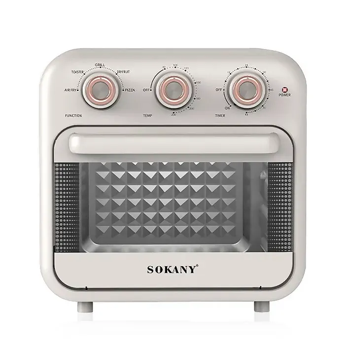 DAM Friteuse à air avec une capacité de 18 L. Panneau de contrôle mécanique avec 1800W de puissance 34x32x34 Cm. Blanc