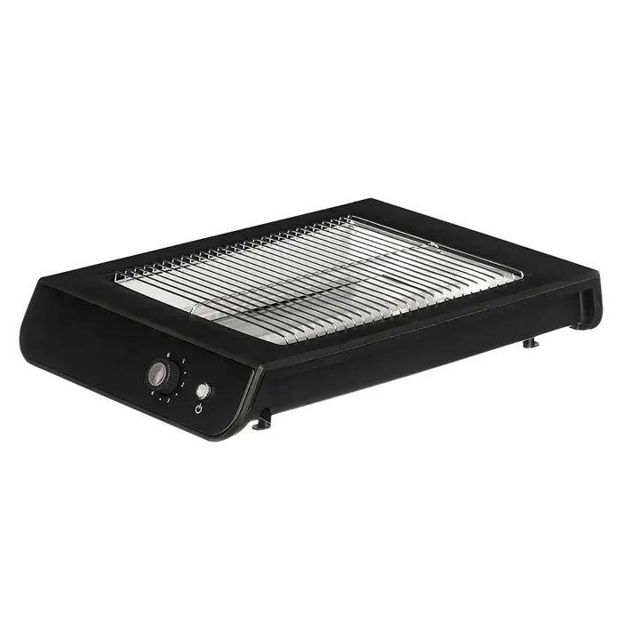 DAM Grille-pain rectangulaire plat noir de 600W. Avec minuterie 38x25x65 cm Couleur : Blanc