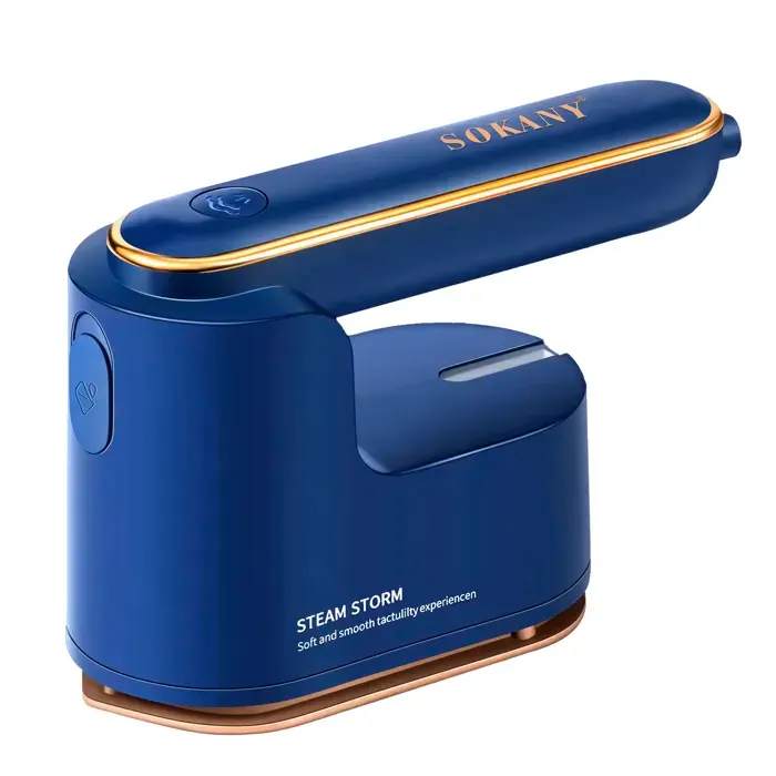 DAM Mini fer à repasser électrique portable avec système de vapeur réservoir de 125 ml. 7x17x11 Cm. Couleur : Bleu