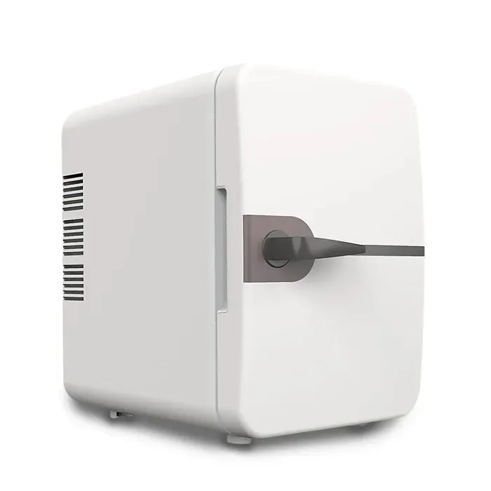 DAM Mini réfrigérateur portable pour maquillage de 6 litres. Mode froid et mode chaud. Alimentation USB. 24x17x25 Cm. Blanc