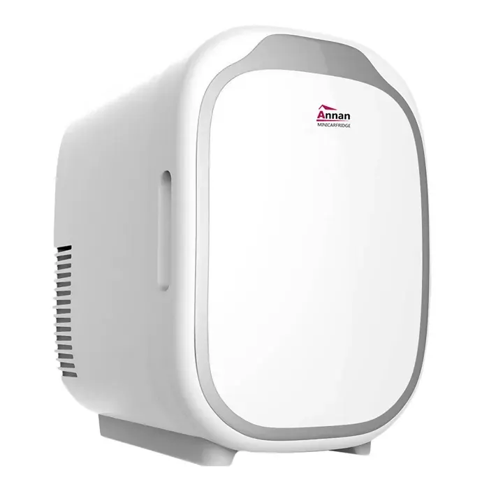 DAM Mini réfrigérateur portable pour maquillage de 8 litres. Mode froid ou chaud (2-65 C) 20x265x30 Cm. Couleur : Blanc