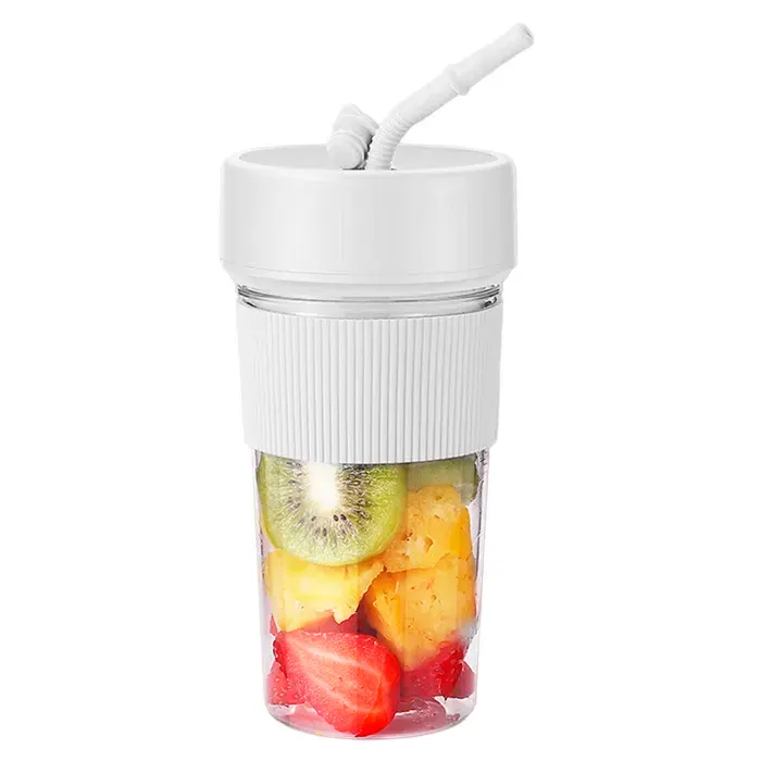 DAM Mixeur portable multifonction K5 de 350ml avec 6 lames en acier sécurité par double clic et batterie rechargeable. 86x86x17cm — coloris Blanc